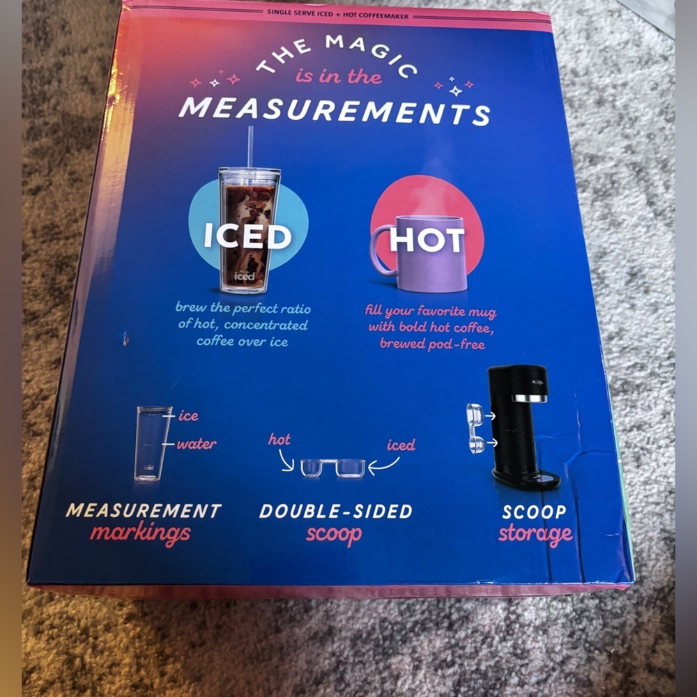 NIB Mr. Coffee Iced + Hot Single Serve Coffee Maker with Reusable Filter - Picture 4 of 6
